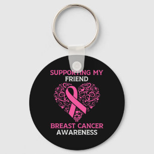Ondersteuning van mijn vriend Breast Cancer Awaren Sleutelhanger