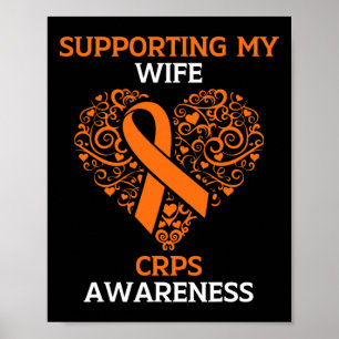 Ondersteuning van mijn vrouw RSD CRPS Awareness Ma Poster