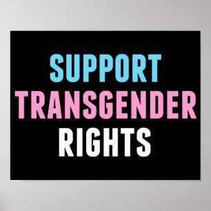 Ondersteuning van transgenderrechten poster
