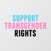 Ondersteuning van transgenderrechten raamsticker (Vel)