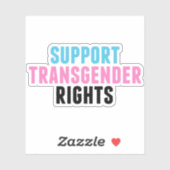 Ondersteuning van transgenderrechten sticker (Vel)