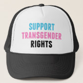 Ondersteuning van transgenderrechten trucker pet (Voorkant)