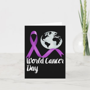 Ondersteuning van World Cancer Day Lavender Graphi Kaart