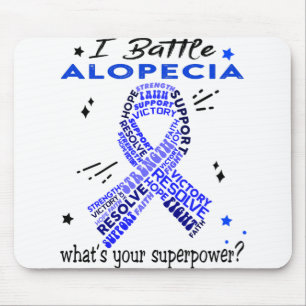 Ondersteuning voor Alopecia Warrior Gifts Muismat