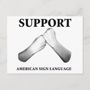 Ondersteuning voor Amerikaanse gebarentaal (vooraa Briefkaart