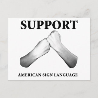 Ondersteuning voor Amerikaanse gebarentaal (vooraa Briefkaart