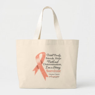 Ondersteuning voor baarmoederhalskanker grote tote bag
