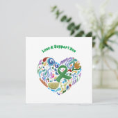 Ondersteuning voor bewustwording over de ziekte va kaart (Staand voorkant)