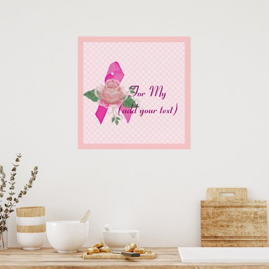 Ondersteuning voor borstkanker poster (Keuken)