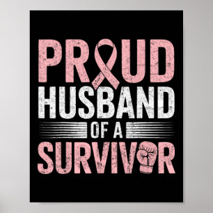 Ondersteuning voor borstkanker Roze lint Borstkank Poster