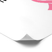 Ondersteuning voor borstkanker Roze lint Poster (Hoek)