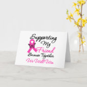 Ondersteuning voor borstkanker (vriend) kaart (Gele Bloem)