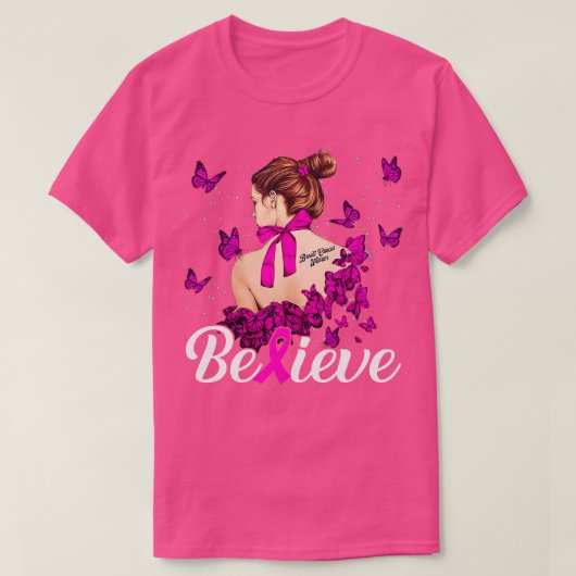 Ondersteuning voor borstkanker Warrior Awareness G T-shirt (Design voorkant)