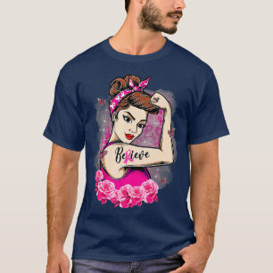 Ondersteuning voor borstkanker Warrior Awareness S T-shirt