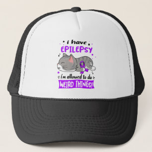 Ondersteuning voor Epilepsy Awareness Ribbon Gifte Trucker Pet