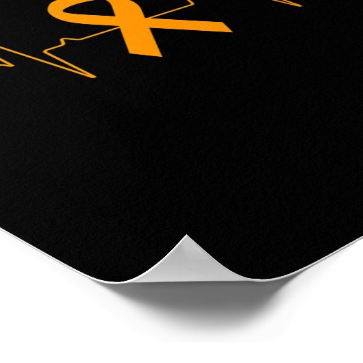 Ondersteuning voor Leukemie Bewustheid oranje Ribb Poster (Hoek)