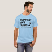 Ondersteuning voor Live Music Plus Statement T-Shi T-shirt (Voorkant volledig)