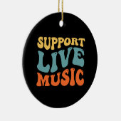 Ondersteuning voor live muziek - Retro Typography Keramisch Ornament (Rechts)