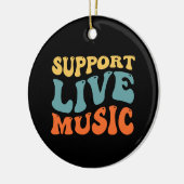 Ondersteuning voor live muziek - Retro Typography Keramisch Ornament (Links)