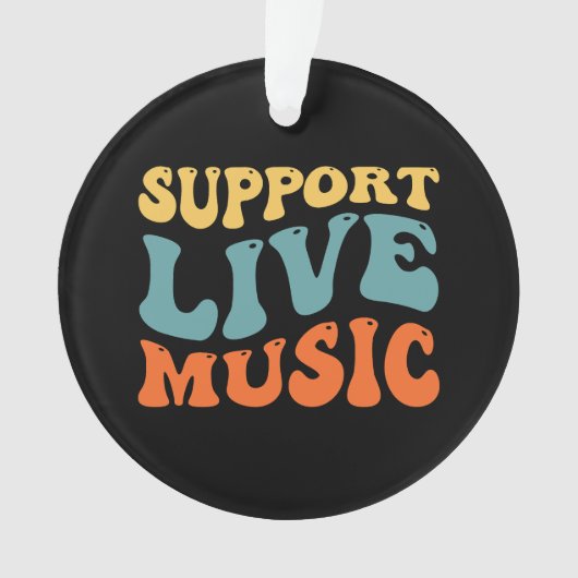 Ondersteuning voor live muziek - Retro Typography  Ornament (voorkant)