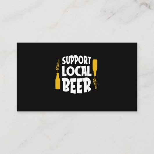 Ondersteuning voor lokale bier visitekaartje (Voorkant)