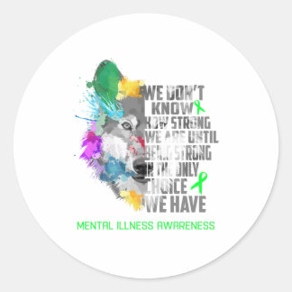 Ondersteuning voor mentale ongevoeligheid ronde sticker