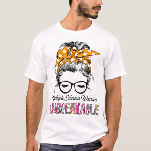 Ondersteuning voor Multiple Sclerose Awareness Rib T-shirt