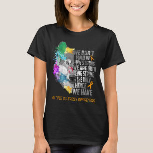 Ondersteuning voor Multiple Sclerose Awareness Rib T-shirt