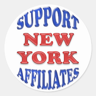 Ondersteuning voor New York Affiliates Ronde Sticker