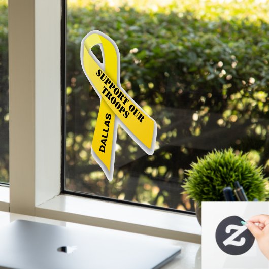 Ondersteuning voor onze Troops Yellow Ribbon Raamsticker (Kantoor)