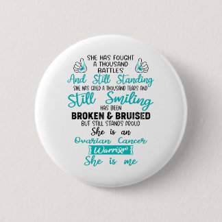 Ondersteuning voor oranje kankercadeaus ronde button 5,7 cm