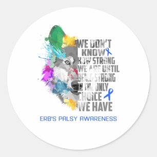 Ondersteuning voor palsy Awareness Ribbon Support Ronde Sticker