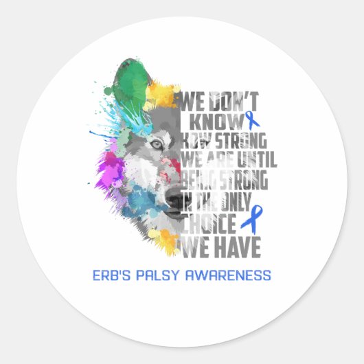 Ondersteuning voor palsy Awareness Ribbon Support Ronde Sticker (Voorkant)