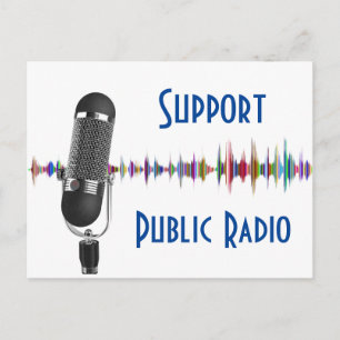 Ondersteuning voor publieke radio (Matte) Briefkaart
