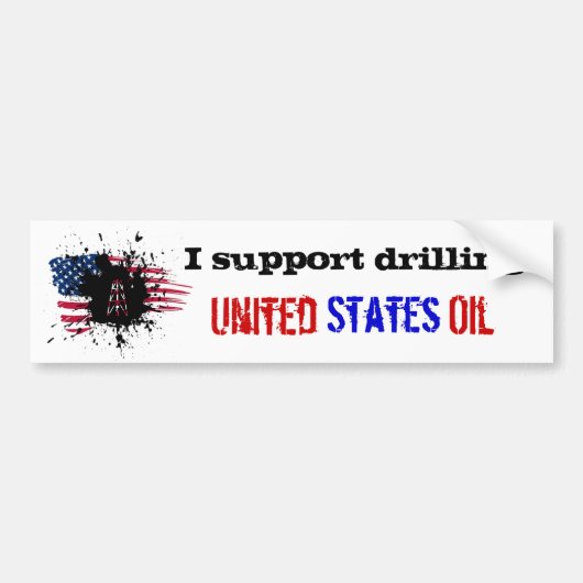 Ondersteuning voor US Drilling Bumpersticker (Voorkant)
