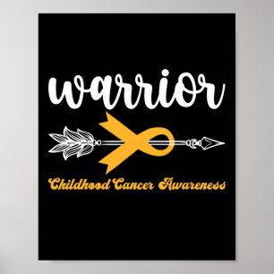 Ondersteuning voor Warrior Childhood Cancer Awaren Poster