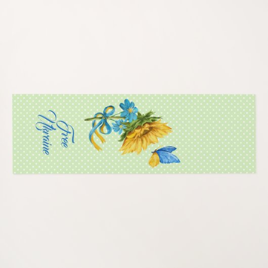 Ondersteuning voor  zonnebloem en vlinder Oekraïne Yogamat (Achterkant (horizontaal))