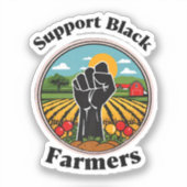 Ondersteuning voor zwarte boeren sticker (Voorkant)