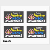 Ondersteuning Warbler Neck Awareness Rechthoekige Sticker (Vel)