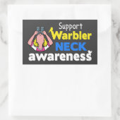 Ondersteuning Warbler Neck Awareness Rechthoekige Sticker (Tas)