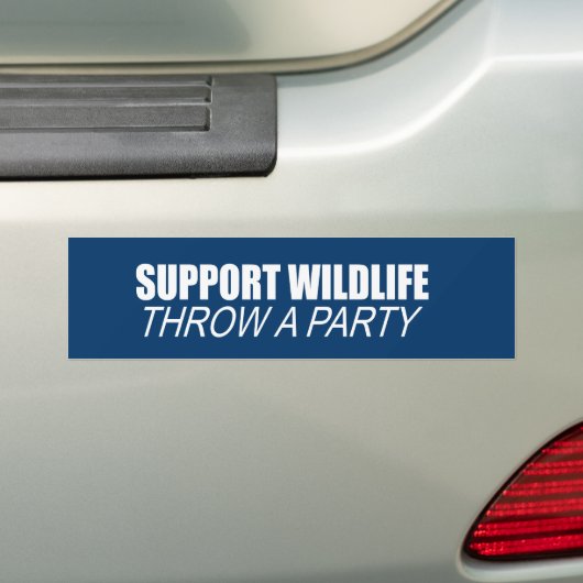 ONDERSTEUNING WILDLIFE, VIA EEN PARTIJ BUMPERSTICKER (Op auto)