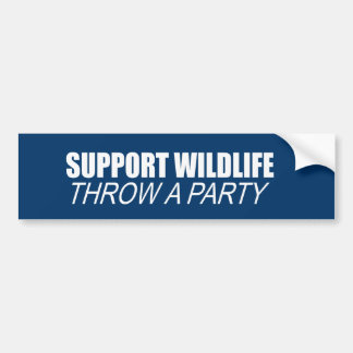 ONDERSTEUNING WILDLIFE, VIA EEN PARTIJ BUMPERSTICKER