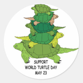 Ondersteuning World Turtle Day Sticker