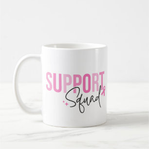 Ondersteuningsteam Borstkanker Roze Lint Bewustzij Koffiemok
