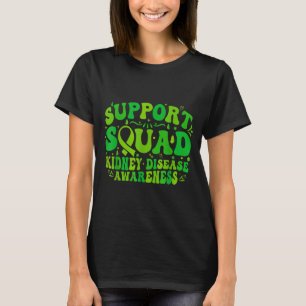 Ondersteuningsteam groene lint vlinder pkd nier t-shirt