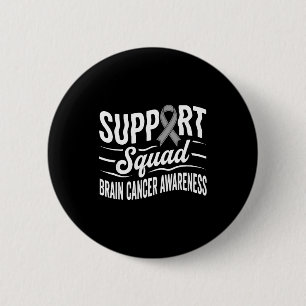 Ondersteuningsteam hersentumor bewustzijn hersenka ronde button 5,7 cm