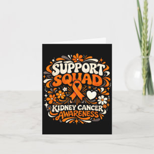 Ondersteuningsteam nieraankanker bewustzijn oranje kaart