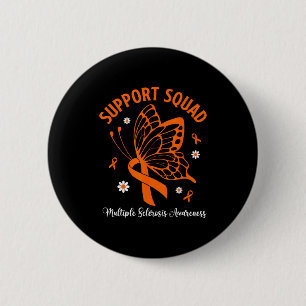 Ondersteuningsteam oranje bewustzijn multipele scl ronde button 5,7 cm