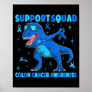 Ondersteuningsteam T-rex Dinosaurus Darmkanker Poster