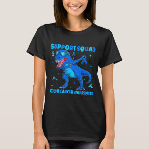 Ondersteuningsteam t-rex dinosaurus darmkanker t-shirt